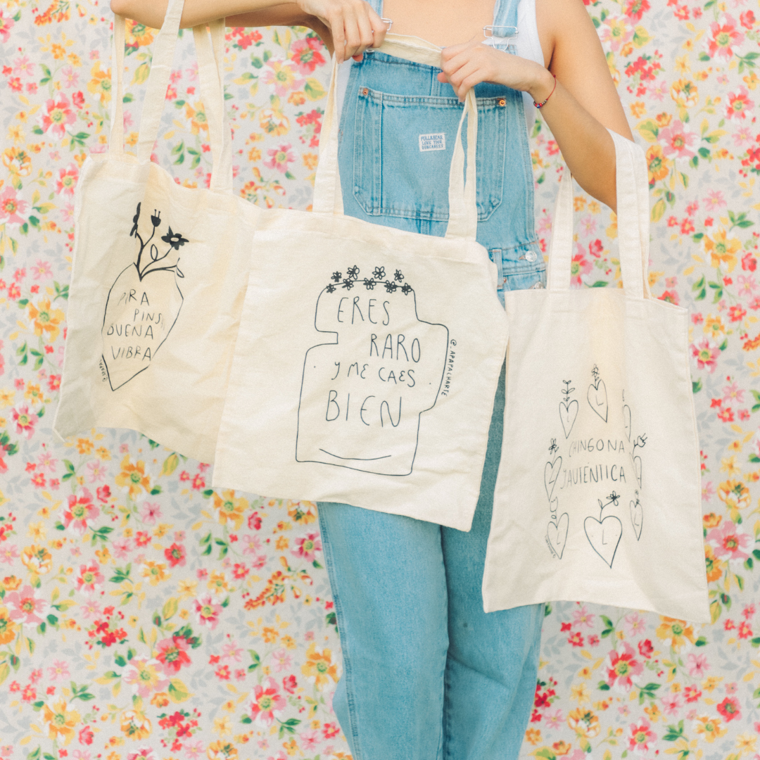 Tote Bag - Eres Raro Y Me Caes Bien